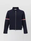 Thom Browne Collared Sweatshirt With Striped Ribbed Cuffs