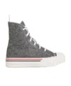 Thom Browne Collegiate High-top Sneakers In Gray