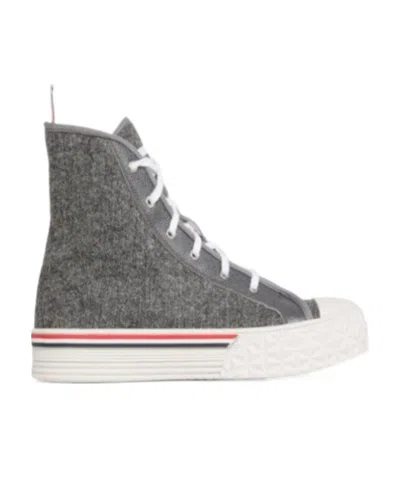 Thom Browne Collegiate High-top Sneakers In Gray