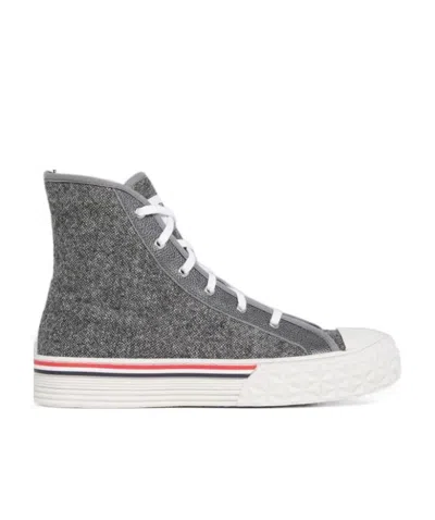 Thom Browne Collegiate High-top Sneakers In Gray