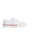 Thom Browne Collegiate Madras-print Low-top Sneakers In White