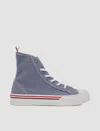 Thom Browne Rwb-stripe High-top Sneakers In Deep Blue