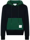 Thom Browne Hooded Sweatshirt With Color In Blue
