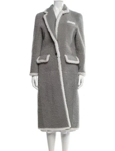 Pre-owned Thom Browne Colorblock Pattern Coat In Grey