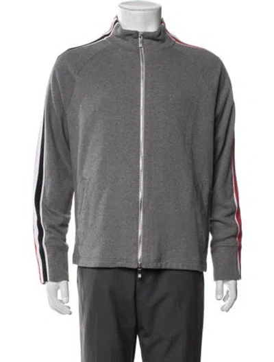 Pre-owned Thom Browne Colorblock Pattern Jacket In Gray
