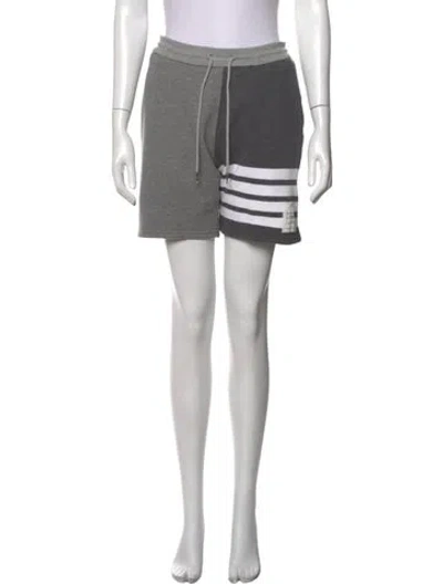 Pre-owned Thom Browne Colorblock Pattern Knee-length Shorts In Black