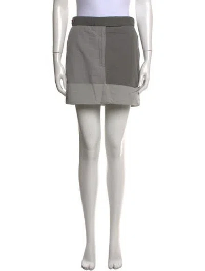 Pre-owned Thom Browne Colorblock Pattern Mini Skirt In Black