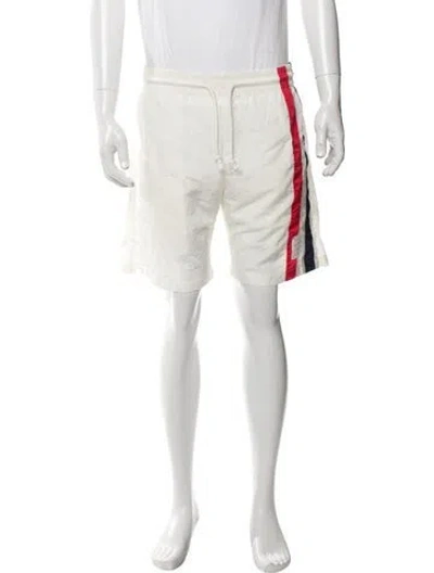 Pre-owned Thom Browne Colorblock Pattern Swim Trunks In Grey