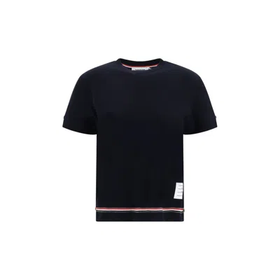 Thom Browne Colorful Bands T-shirt In Black