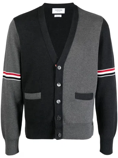 THOM BROWNE 拼色棉开衫