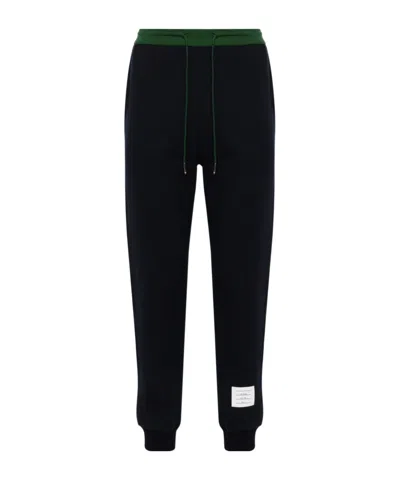 THOM BROWNE THOM BROWNE LOGO PATCH DRAWSTRING PANTS