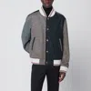 Thom Browne Colour-block Wool Bomber Jacket In Multi