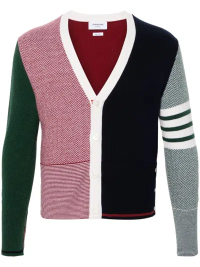 Thom Browne Cardigan In Colour-block-optik In Seasonal Multi