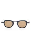 Thom Browne Colourblock Sunglasses In 蓝色