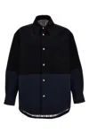 Thom Browne Blue Combo Snap Overshirt In Blue