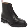 Thom Browne Black Commando Sole Apron Stitch Boots In Black