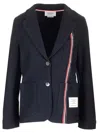 Thom Browne Sack Blazer Jacket In Blue