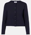Thom Browne Cropped Black Cardigan With Button Anchor Motifs