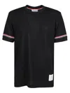 Thom Browne Polo Shirt With Lapel Short Sleeve In Medium Grey