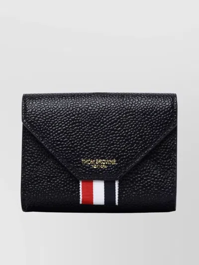 Thom Browne Black Grained Leather Purse