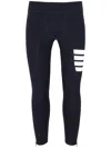Thom Browne Compression Tights W/ 4 Bar In Polyamide Stretch Interlock In Blue