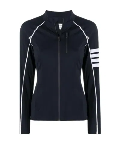 THOM BROWNE COMPRESSION ZIP-UP 4-BAR JACKET