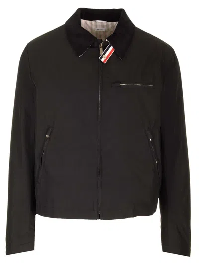 THOM BROWNE CONCEALED ZIP GOLF JACKET