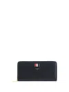 Thom Browne Signature Loop Zip-around Wallet In Black