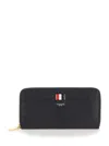 Thom Browne Signature Loop Zip-around Wallet In Black