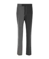Thom Browne Wool Pant With Two-tone Design And Belt Loops In Black