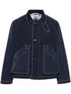 Thom Browne Contrast-stitching Raglan Jacket In Blue