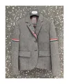 Thom Browne Contrasting-stripe Detail Blazer In Gray