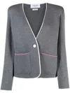 Thom Browne Single-breasted Jacket In Grey