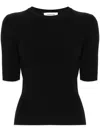 Thom Browne Contrasting-trim Ribbed Jumper In Black