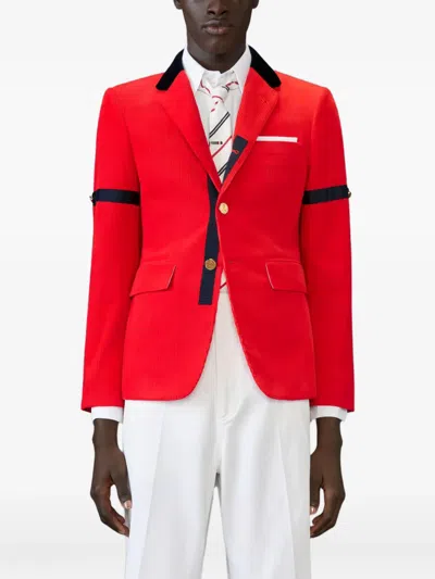Thom Browne Corduroy Blazer In Red