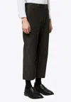 Thom Browne Corduroy Cropped Pants In Brown