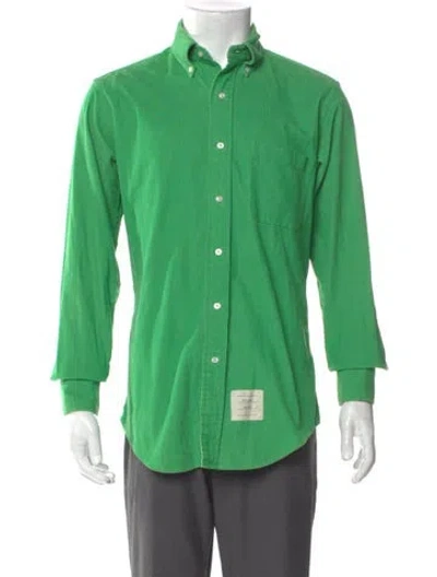 Pre-owned Thom Browne Corduroy Long Sleeve Shirt In Green