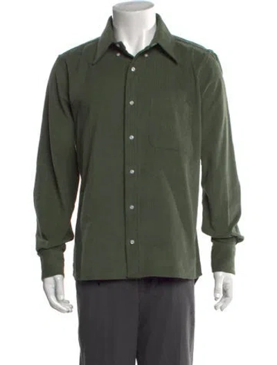 Pre-owned Thom Browne Corduroy Long Sleeve Shirt In Green