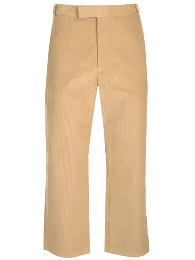 Thom Browne Corduroy Trousers In Camel