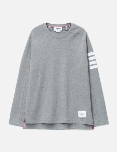 Thom Browne Cotton 4-bar Striped T-shirt In Gray