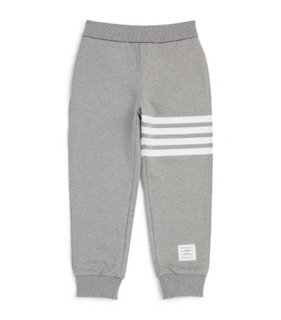 Thom Browne Kids' Cotton 4-bar Sweatpants (2-12 Years) In Grey