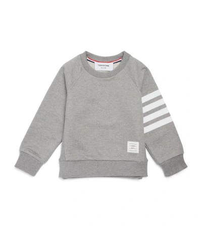 Thom Browne Kids' Cotton 4-bar Sweatshirt (2-12 Years) In Grey