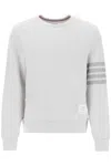 Thom Browne Classic Loopback Crewneck Sweatshirt In Grey
