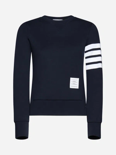 THOM BROWNE COTTON 4-BAR SWEATSHIRT