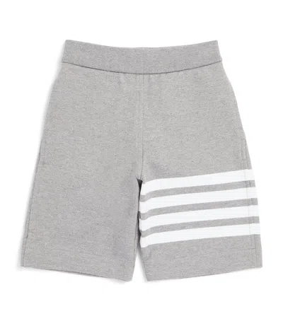 Thom Browne Kids' Cotton 4-bar Sweatshorts In Grey