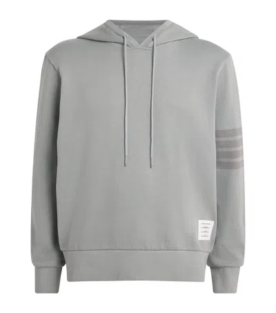 Thom Browne Cotton 4-bar Hoodie In Grey