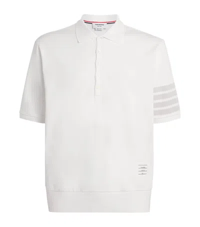 Thom Browne Cotton 4-bar Polo Shirt In White