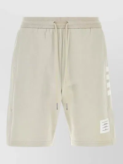 Thom Browne Cotton Bermuda Shorts Stripe Detail Design In Brown