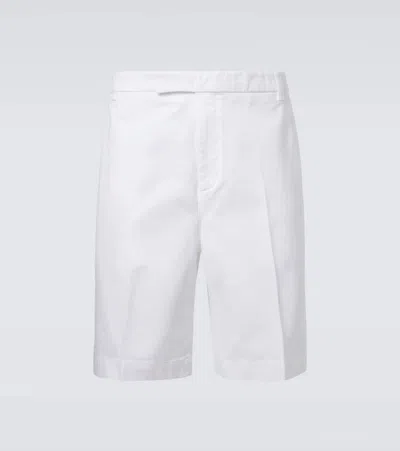 Thom Browne Cotton Bermuda Shorts In White