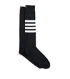 Thom Browne Athletic Mid Calf Socks In Navy
